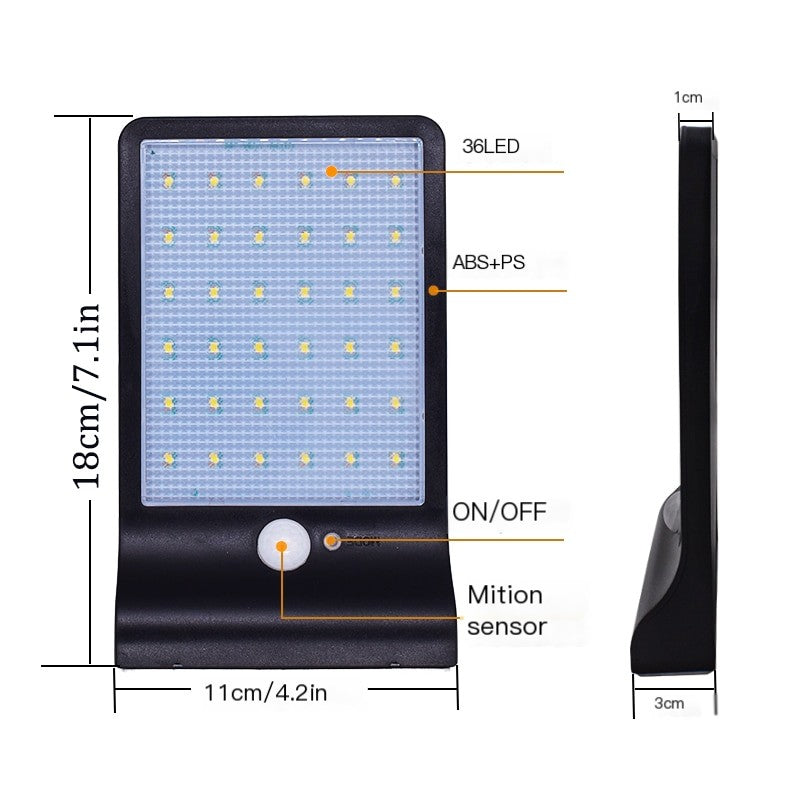 Outdoor Solar LED Garden Light with Motion Sensor