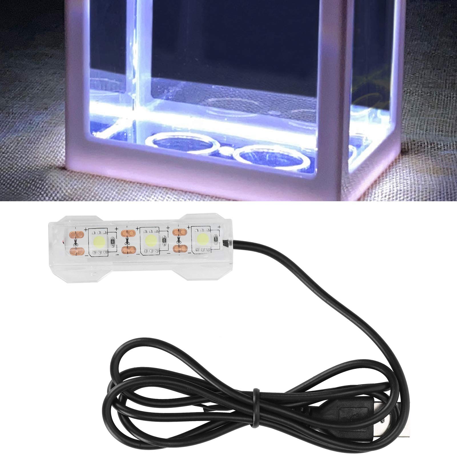 AYNEFY Aquarium Plant LightUSB Small Fish LED Landscape Light Aquarium Water Plant Light Desktop Fish Decoration LED Lamp for Daily Lighting