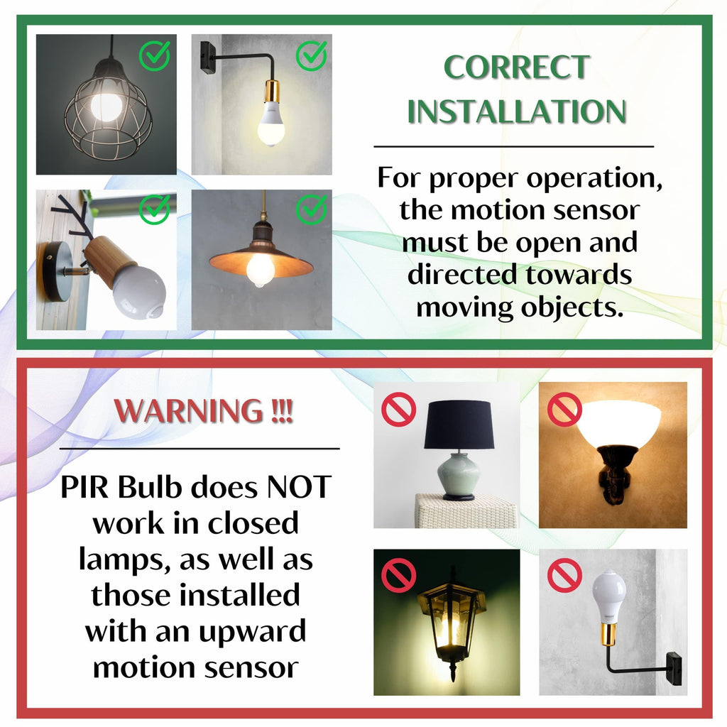 Bombillas con sensor de movimiento y sensor de anochecer a amanecer Bombilla con detector de movimiento para interiores