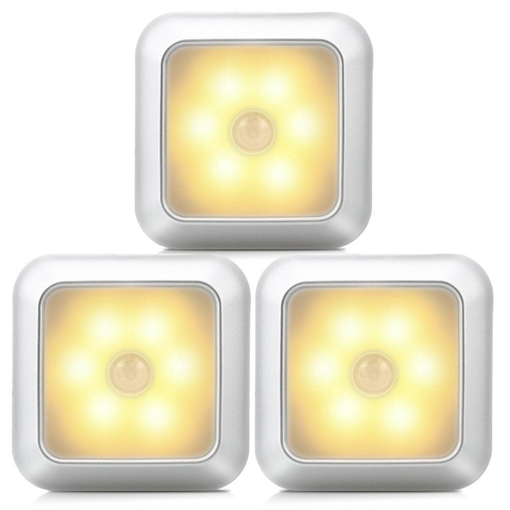 1 luz nocturna LED con sensor de movimiento inteligente para uso doméstico