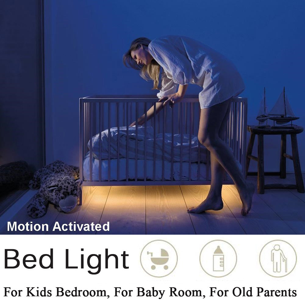 Tira de luz LED inteligente con sensor de movimiento para cama