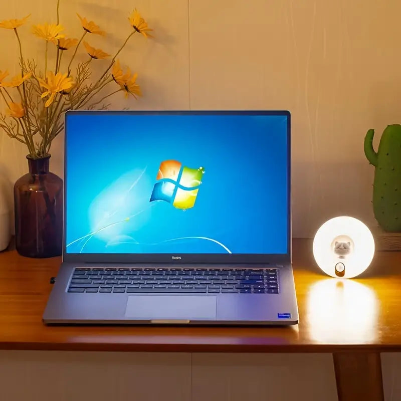 Cute Cat Rechargeable LED Night Light with Motion Sensor