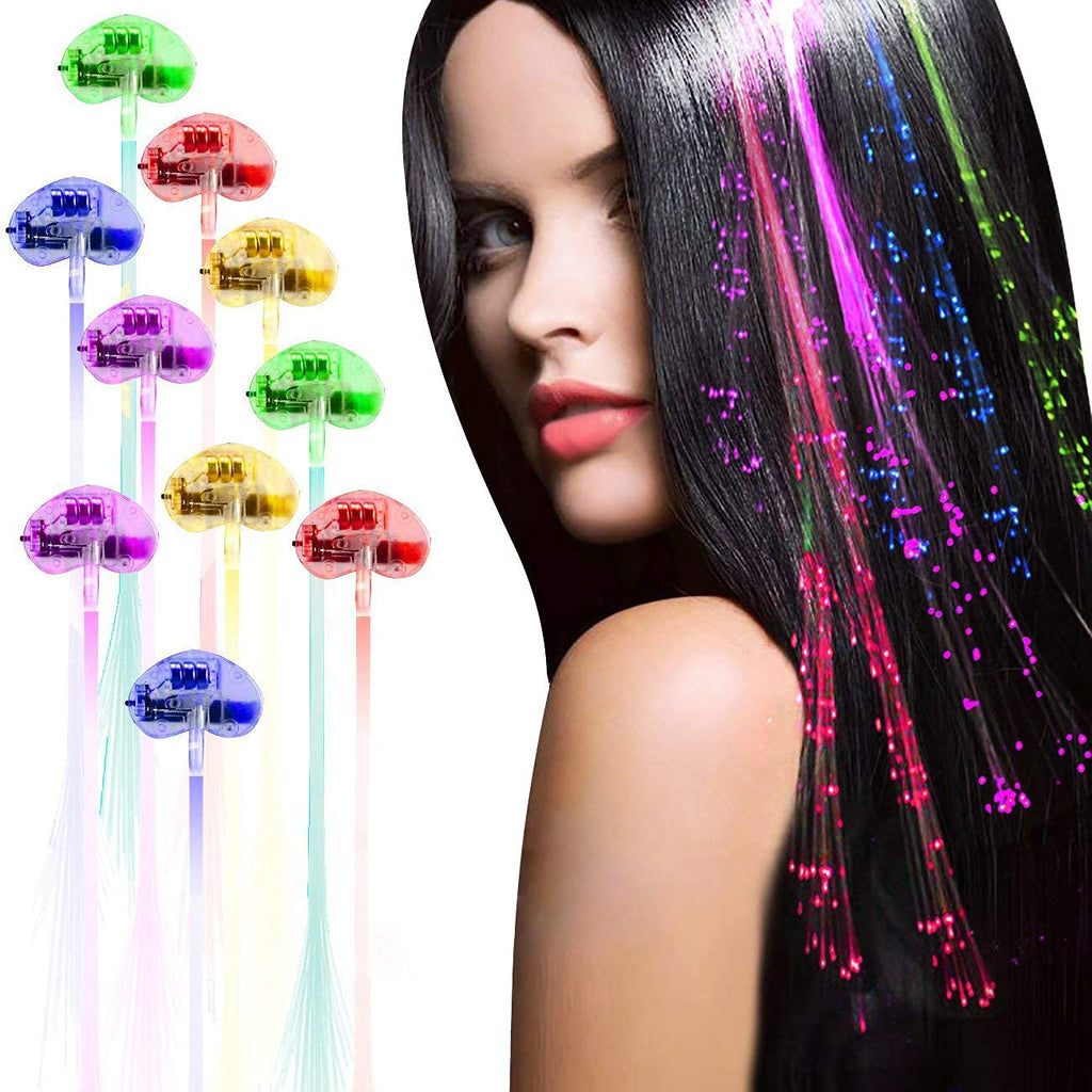 Acooe Horquilla 12 unidades, luces LED intermitentes, juguetes ópticos, luces LED para el pelo, pasadores para fiestas, bares, bailes, horquillas, accesorios para el pelo con luz