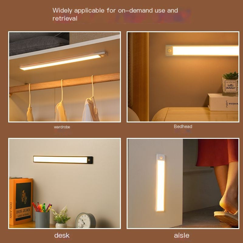 Fina luz LED recargable con sensor de movimiento para el hogar