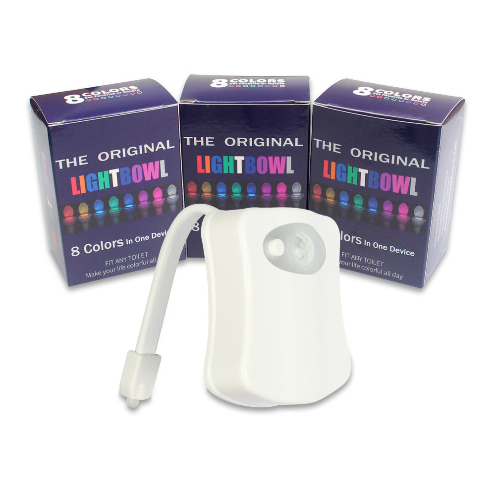8-Color LED Toilet Light with Motion Sensor Night Lamp