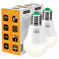 Bombilla con sensor de movimiento de radar para exteriores e interiores, luz diurna activada por movimiento, paquete de 2
