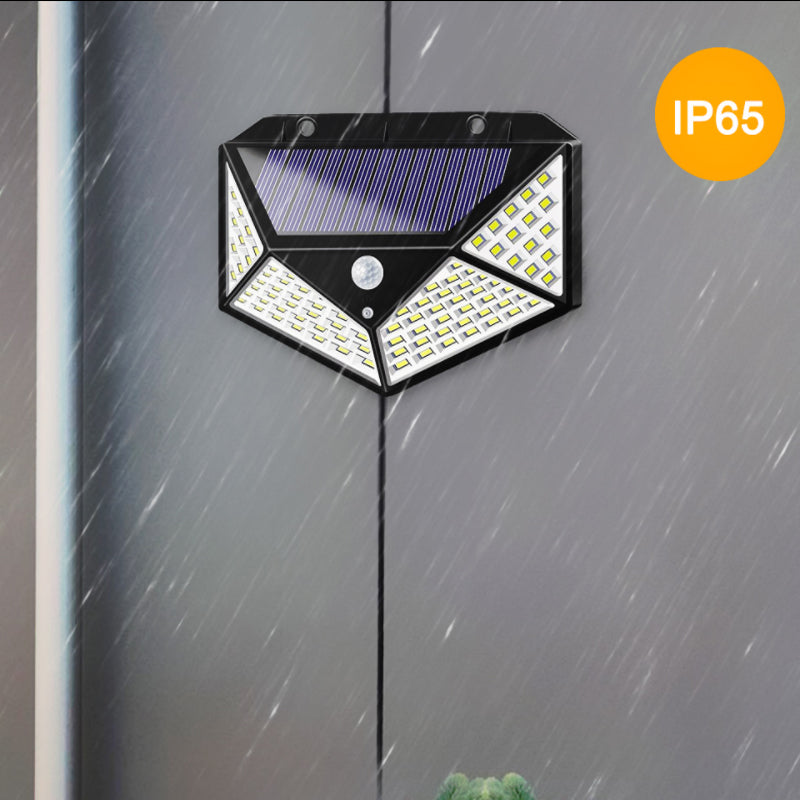 Solar-Bewegungsmelder-Außenleuchte mit 100 LEDs