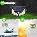 100 luces solares LED con sensor de movimiento para jardín