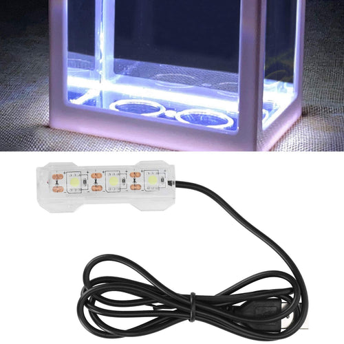 AYNEFY Luz LED pequeña USB para acuario, luz de paisaje para peces, luz para plantas acuáticas de acuario, lámpara LED decorativa de escritorio para peces para iluminación diaria